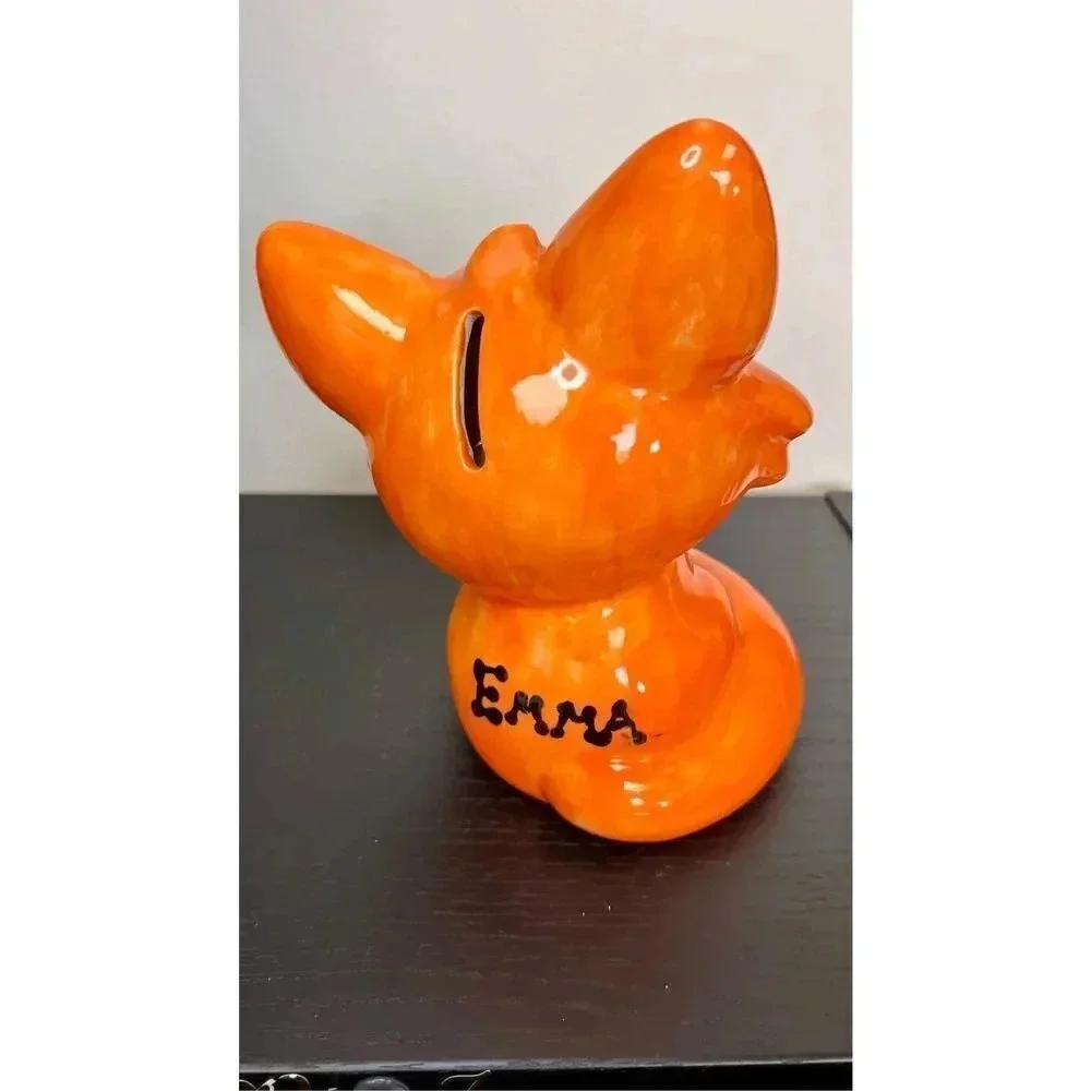 Emma‎ Ceramic Fox Coin Bank Orange